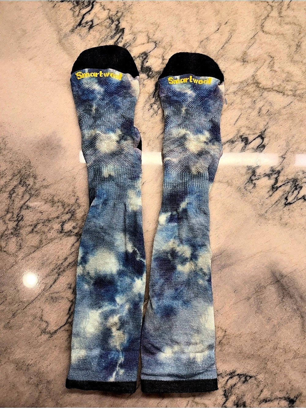 Smartwool Kids Ski Socks JM Medium Blue Tie Dye Merino Wool